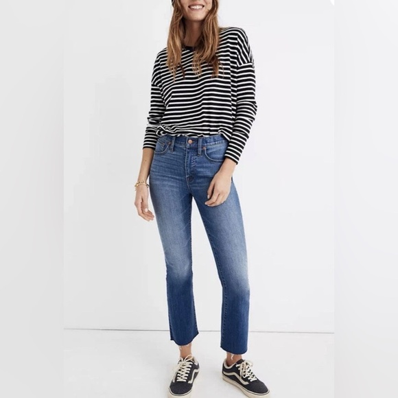 Madewell Denim - Madewell Cali Demi Boot Jeans Blue Wash Women Size 30 Zip Up Ankle Length